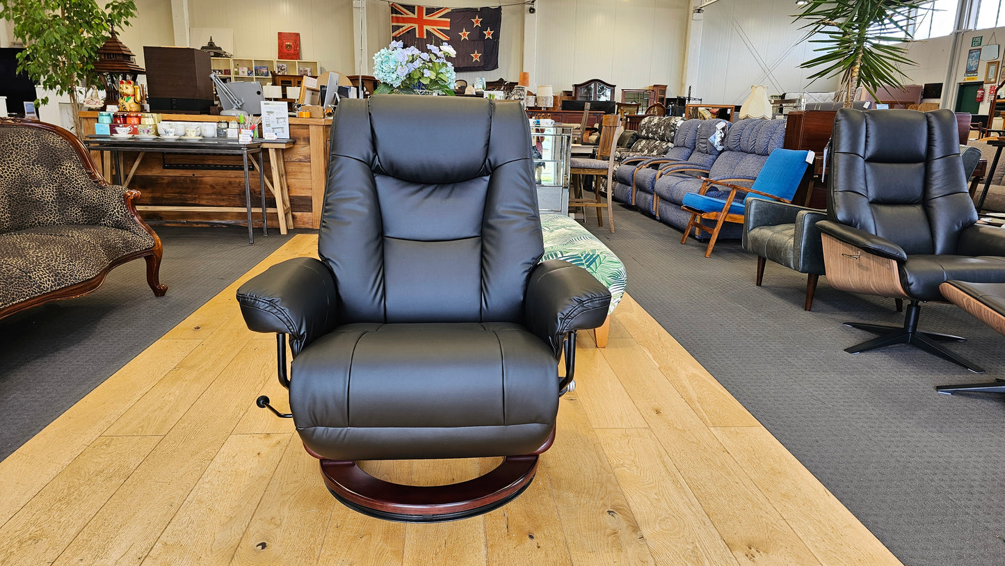 Maui Fabric Recliner - PU Black