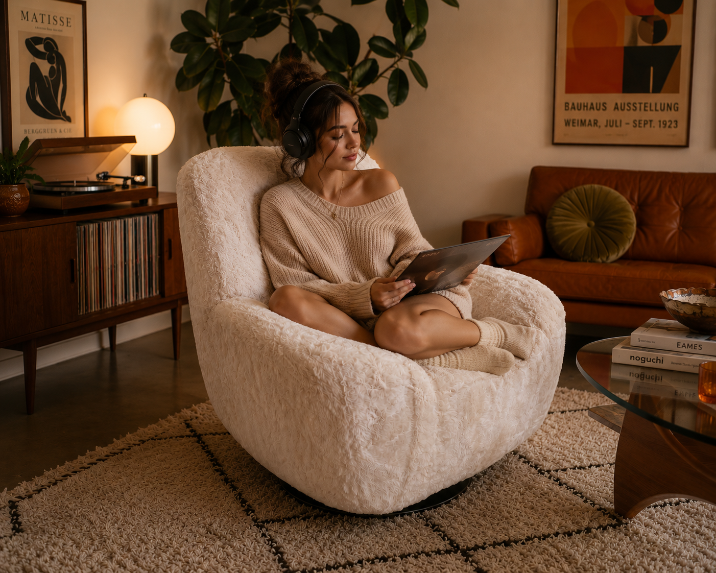 Dome Swivel Chair – Fabric