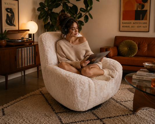 Dome Swivel Chair – Fabric