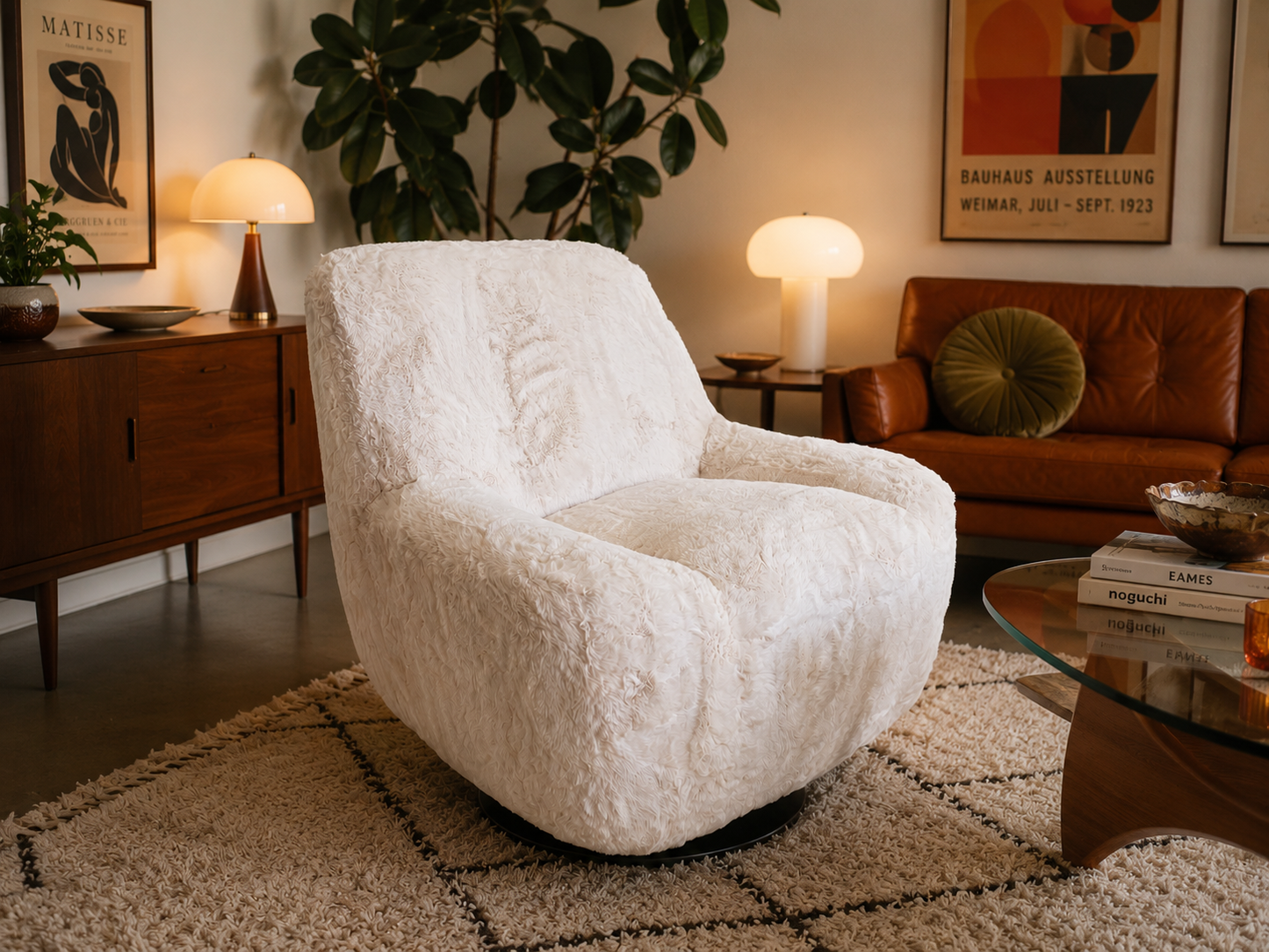 Dome Swivel Chair – Fabric